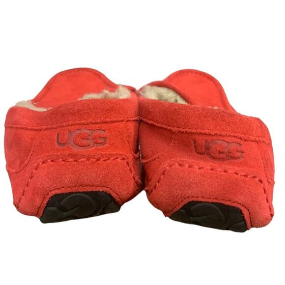 UGG Australia Men's Ascot Slippers Samba Red 1101110 Shoe Sheepskin Suede‎ SZ 9 - Picture 7 of 8